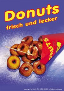 Plakate DIN A1 Donuts Donut Werbung Kundenstopper