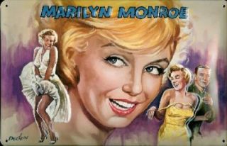 Hollywood Kino Marilyn Monroe Film Blech Schild 20x30cm