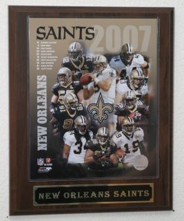 2007 New Orleans Saints Team Plaque