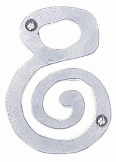Scroll 5.5 Large House Number 8, Brushed Nickel