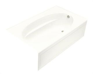Kohler K 1114 GRA 0 Windward 6 BubbleMassage Bath with Integral Apron and Right Hand Drain, White