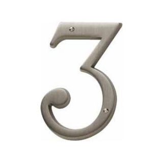 Baldwin 90673.102 House Number 3, Oil Rubbed Bronze