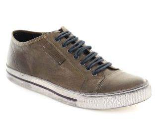 Kenneth Cole Mens Fashion Sneakers On The Double Olive Leather Shoes