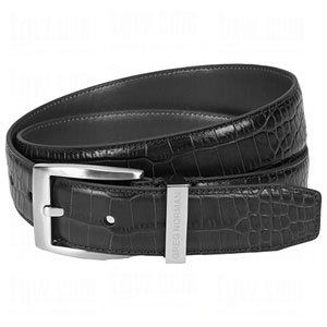 Greg Norman Mens Signature Dress Croco Leather Belts