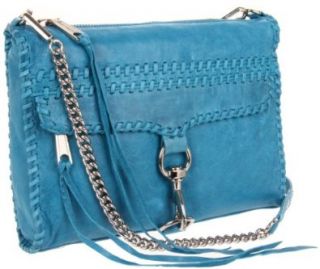 Minkoff Mac Whipstitch Silver H/W Clutch,Turquoise,One Size Shoes