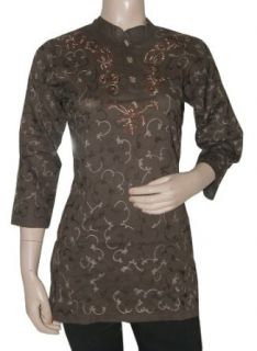 Cotton Long Casual Wear Kurta Top Tunic with Embroidered