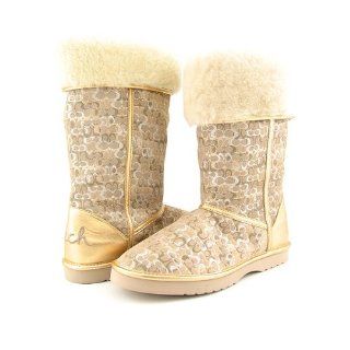 COACH Nikole Gold Boots Winter Shoes Womens Size 10 Shoes