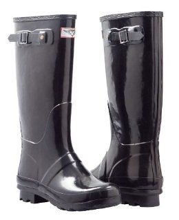 com Womens Stylish Rubber Rain Boots   Hunting styles *Black* Shoes