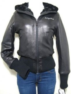 Baby Phat Reversible Leather Jacket Coat, Black, Medium