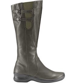 Classic yet contemporary boot features leather construction with