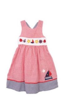 BT Kids Toddler Girls red seersucker dress (2T) Clothing