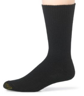 Gold Toe Mens Cushion Foot Fluffie Sock, 3 Pack, Black