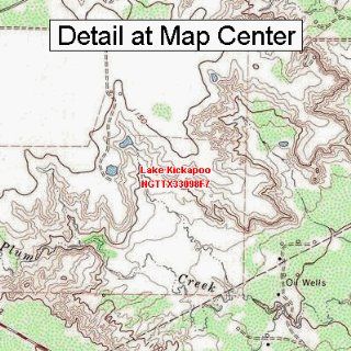USGS Topographic Quadrangle Map   Lake Kickapoo, Texas