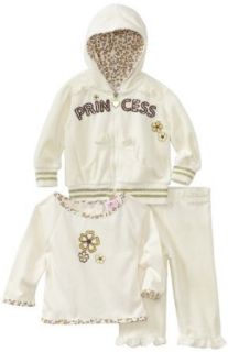 Young Hearts Baby Girls Infant 3 Piece Princess Velor Jog