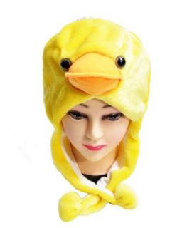 Furry Animal Hats (Yellow Chick) Clothing