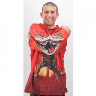 Adult T Rex Hoodie Shirt, XXL Clothing