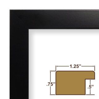 14x17 Solid Black custom size complete picture frame Home