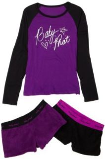 Baby Phat Womens Baby Phat Star Short Set, Purple, Medium