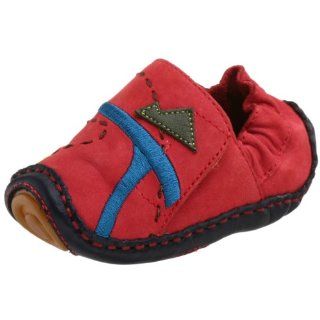 /Toddler Treasure Map Crib Shoe,Red,19 EU (US Toddler 4 4.5 M) Shoes