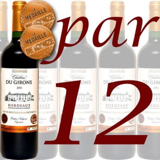 AOC Bordeaux   Millésime 2011   Vin rouge   Vendu en lot   12 x 75cl