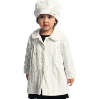 Angles Garment Toddler Little Girl White Swing Coat Hat