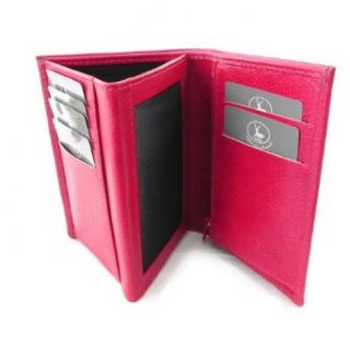 European leather wallet Frandi red   green york (3 parts