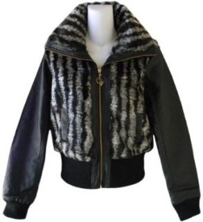 Baby Phat Womens Faux Chinchilla Fur Jacket (Medium