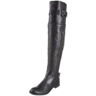 Steve Madden Womens Sabra Knee High Boot,Black Leather,12 M US Shoes