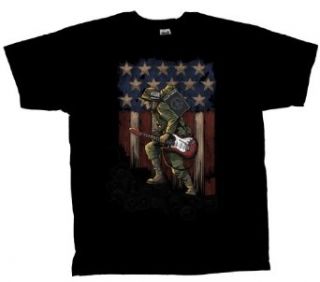 Guitar Soldier T shirt Rebel With A Cause Clothing