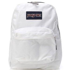Jansport Classic Superbreak White Backpack for School Work