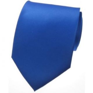 NEW SOLID ROYAL BLUE SATIN Mens Necktie Neck Tie Clothing