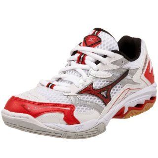Womens Wave Spike 12 Volleyball Shoe,White/Red/Black,6.5 M Shoes