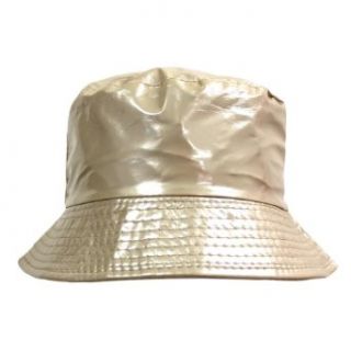 Champagne Tan Crushable Bucket Style Lightweight Rain Hat