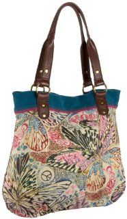 Lucky Brand Trippin Out Butterfly Paisley Tote,Multi,one size Shoes
