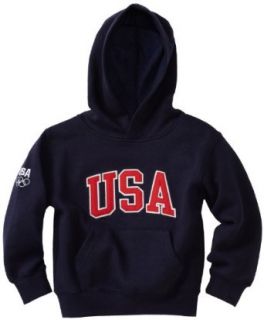 Team USA Boys Fleece Hoodie (Navy, Medium) Clothing