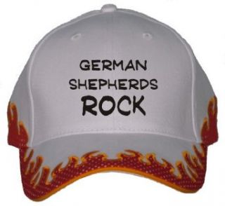 German Shepherds Rock Orange Flame Hat / Baseball Cap