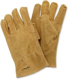 Carhartt Mens Leather Fencer Work Glove, Brown, Large