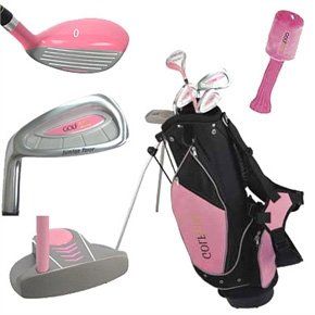 Golf Girl LEFTY Junior Club Set for Kids Ages 8 12 w/Pink