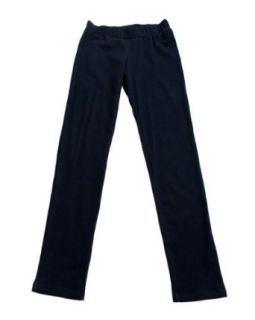 Girls Navy Blue Denim Look Stretch School Uniform Pants