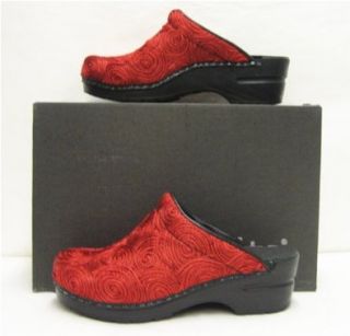  Sanita Rosa Red Rose Original Open Clog Womens Sz 35 Shoes