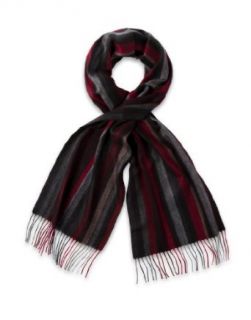 VB Scarf, classic   red, grey, black, taupe   striped