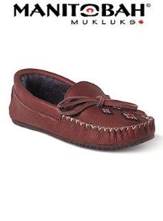 Manitobah Mukluks Canoe Moccasin Russet Leather Shoes