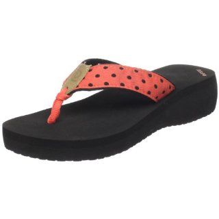 Rafters Womens Baja Ribbon Sandal,Coral Dot,8 M US Shoes
