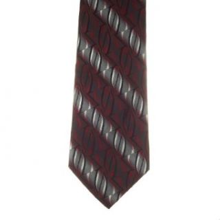 Pierre Cardin Mens Stripes 100% Silk Neck Tie Red One Size