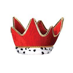 Plush Royal Crown (red) Party Accessory (1 count) (1/Pkg
