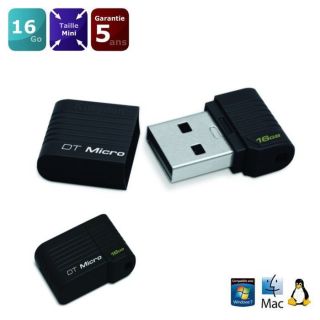 Micro 16 Go Noir   Achat / Vente CLE USB Kingston DT Micro 16