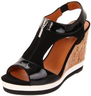  Geox Womens Janira1 Wedge Sandal,Black,38 EU/7.5 7 M US Shoes