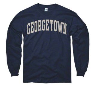 Georgetown Hoyas Navy Arch Long Sleeve T Shirt Sports