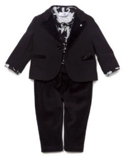 Young Versace Baby Tuxedo Suit in Black Clothing
