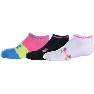 Under Armour HeatGear® 3 Pack Girls Recur No Show Sock Assortment